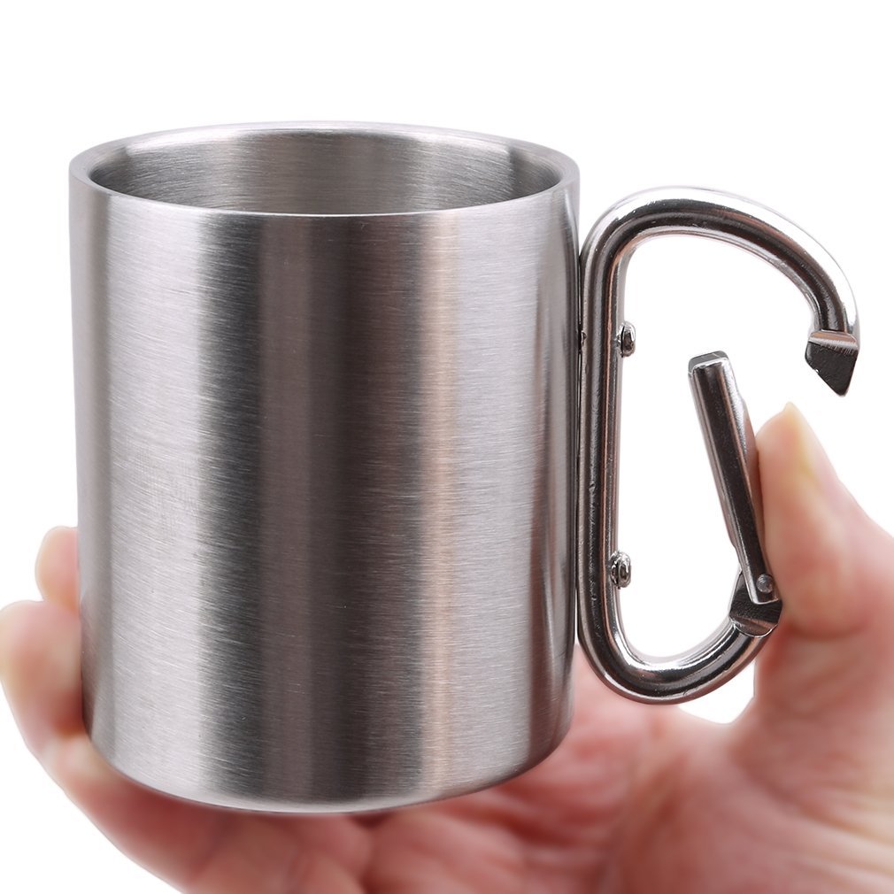6oz Stainless Steel Kids Carabiner Mug — 1000 Hours Outside