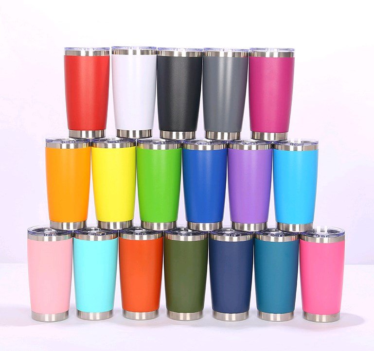 20oz tumbler with powder coating