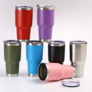 30 oz stainless steel vacuum insulated tumbler with lid