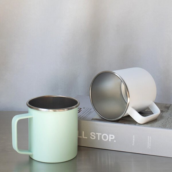 400ml stainless steel mug with wood handle and lid (copy)