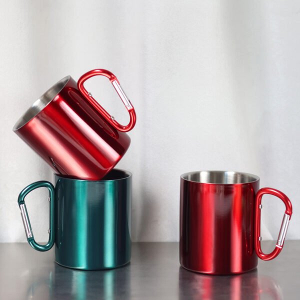 stainless steel carabiner camping hiking mug (copy)